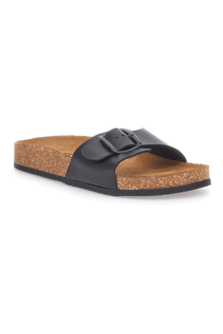 Črne natikače z trakom, izdelane v Italiji PITTARELLO TIERRA 335A21030SR