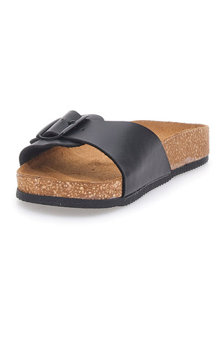 Črne natikače z trakom, izdelane v Italiji PITTARELLO TIERRA 335A21030SR