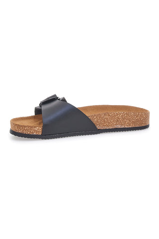 Črne natikače z trakom, izdelane v Italiji PITTARELLO TIERRA 335A21030SR