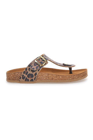 Leopardaste natikače iz pravega usnja, izdelane v Italiji Pittarello Tierra 335A2177SR
