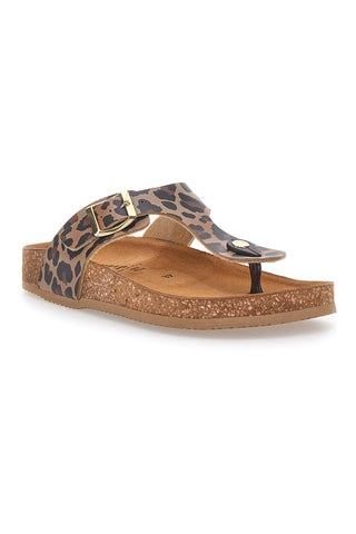 Leopardaste natikače iz pravega usnja, izdelane v Italiji Pittarello Tierra 335A2177SR