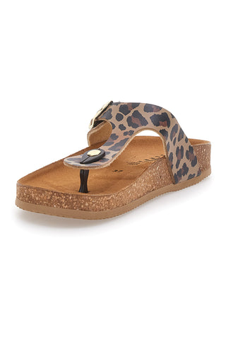 Leopardaste natikače iz pravega usnja, izdelane v Italiji Pittarello Tierra 335A2177SR