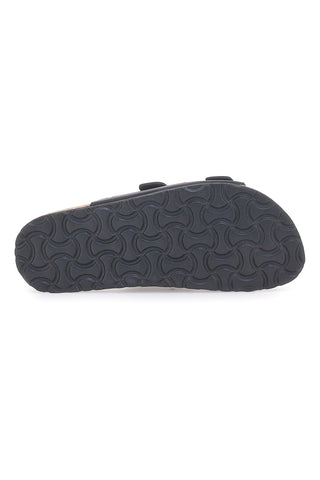Črne denim copate s špicami in dvojno zaponko PITTARELLO SUN SR001