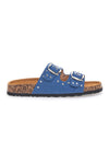 Modre denim copate z zakovicami in dvojno zaponko PITTARELLO SUN SR001