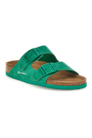 Zeleni copati z dvojno zaponko Superga S11U109