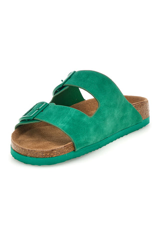 Zeleni copati z dvojno zaponko Superga S11U109