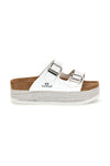Bleščeči beli copati z dvojno zaponko Superga S11U009