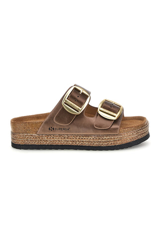 Bronasti copati z dvojno zaponko Superga S11T627