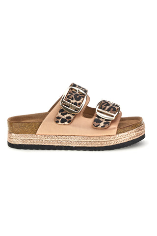 Roza zlati copati z dvojno zaponko Superga S11U421