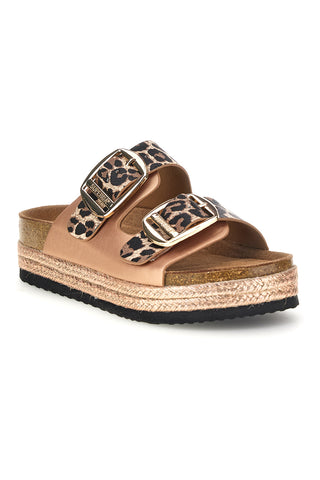 Roza zlati copati z dvojno zaponko Superga S11U421