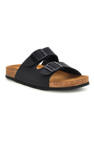 Črni copati z dvojno zaponko Superga S31T618