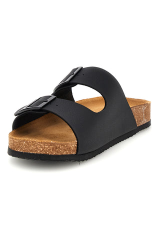 Črni copati z dvojno zaponko Superga S31T618