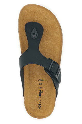 Črni copati z zaponko Superga S31Y285