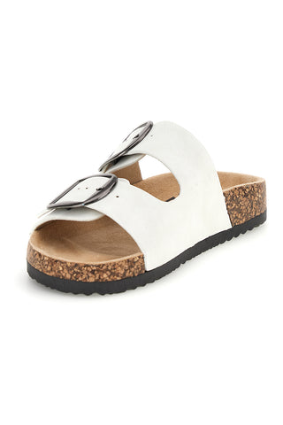 Beli copati z dvojno zaponko Me & me 1043103