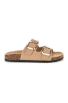 Ciabatte beige con doppia fascia e fibbie decorative Me & Me 14604