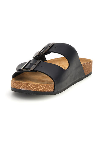 Črni copati z dvojno zaponko Pittarello tierra 335A038SR
