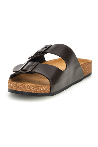 Temno rjavi copati z dvojno zaponko Pittarello tierra 335A038SR