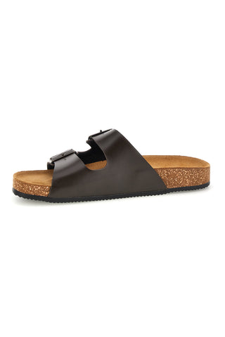 Temno rjavi copati z dvojno zaponko Pittarello tierra 335A038SR