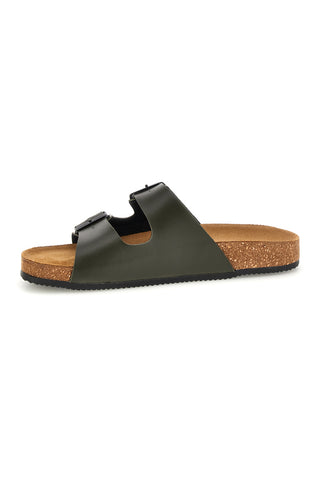 Vojaško zeleni copati z dvojno zaponko Pittarello tierra 335A038SR