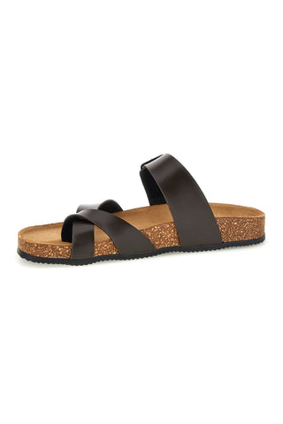 Temno rjavi copati z zaponko Pittarello tierra 335A311SR