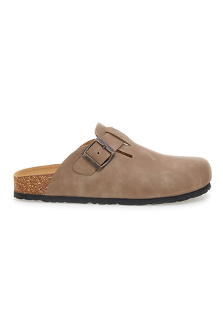 Taupe copate s sponko iz pravega usnja Pittarello Tierra 335A013PR