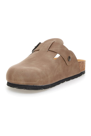 Taupe copate s sponko iz pravega usnja Pittarello Tierra 335A013PR