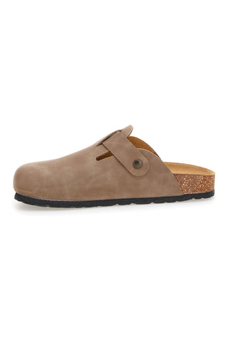 Taupe copate s sponko iz pravega usnja Pittarello Tierra 335A013PR
