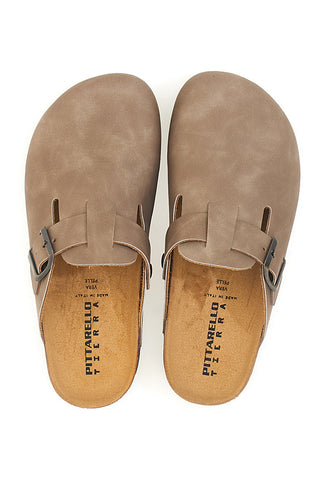 Taupe copate s sponko iz pravega usnja Pittarello Tierra 335A013PR