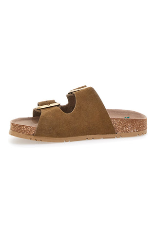 Taupe copate z dvojno sponko in protizdrsno podplatom Pittarello Green Walk Vegan 335CF20631S