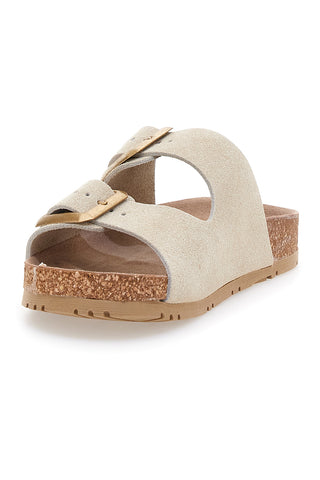 Neutralne bež copate z dvojno zaponko Pittarello Green Walk vegan 335CF20631S