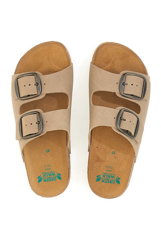 Bež sandali z dvojno zaponko Pittarello Green walk 335CF20630SR