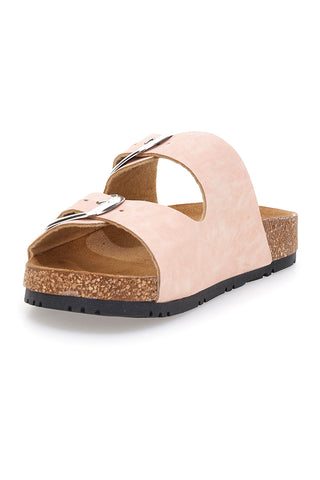 Roza copate z dvojno zaponko, usnjeno podlogo in protizdrsno podplatom Pittarello Green walk 335CF20630SR