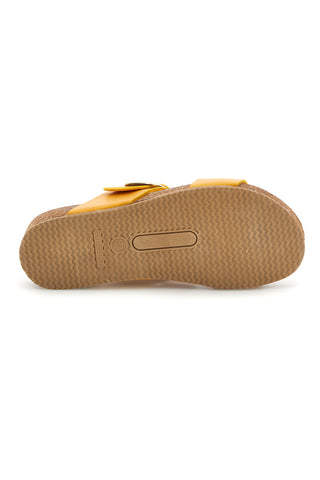 Rumeni usnjeni copati s klinom Pittarello eco 293A500SR