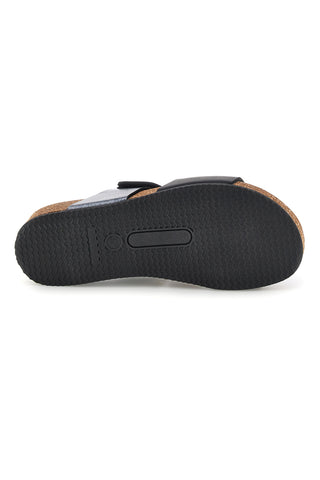 Črni in sivi copati s podplatom iz pravega usnja Pittarello Eco 293A485SR