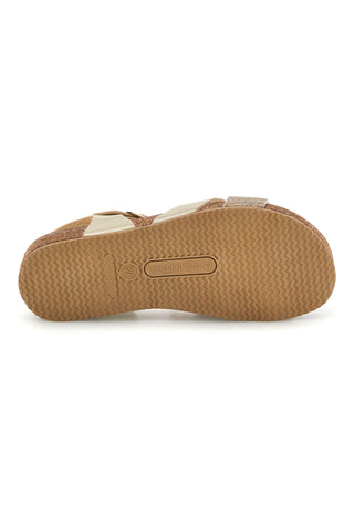 Sandali v bež in zlati barvi z usnjenim vložkom Pittarello Eco 293A940SR