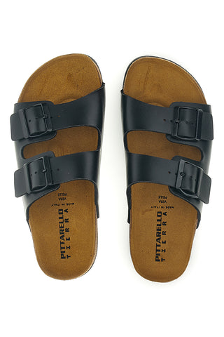 Pittarello Tierra dvojni črni copati 335A20630SR