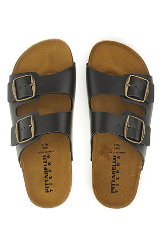 Pittarello Tierra 335A20630SR copati z dvojnim trakom temno rjave barve
