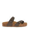 Taupe copati z zaponkami in anatomskim podplatom Bio up 203