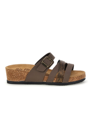 Taupe copati s trakovi in anatomskim podplatom Bio up 308
