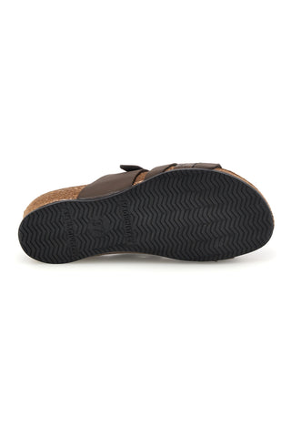 Taupe copati s trakovi in anatomskim podplatom Bio up 308