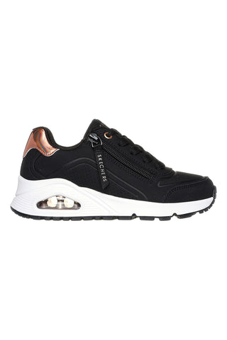 Črni superge z zadrgo na strani Skechers Street Uno Gen1