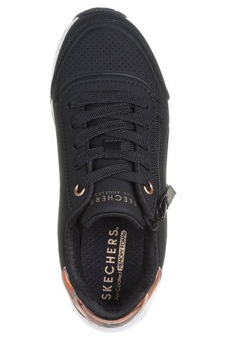 Črni superge z zadrgo na strani Skechers Street Uno Gen1