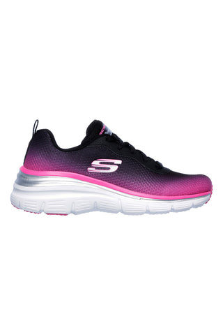 Črni in fuksijevi športni copati Skechers Fashion Fit - Build Up