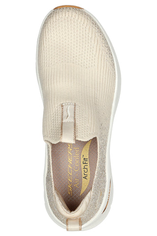 Bež superge Skechers Relaxed Fit: Arch Fit D'Lux - Glimmer Dust
