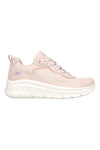 Roza superge z mrežastim zgornjim delom Skechers BOBS Sport B Flex Hi - Forces Within