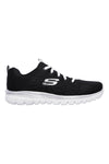 Črni in beli športni čevlji z zgornjim delom iz Skech Knit Mesh SKECHERS Graceful - Get Connected