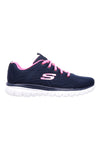 Navy trening čevlji z zgornjim delom iz Skech Knit Mesh SKECHERS Graceful - Get Connected