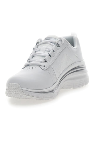 Bele superge z usnjenim zgornjim delom Skechers Fashion Fit - Effortless