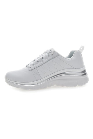 Bele superge z usnjenim zgornjim delom Skechers Fashion Fit - Effortless