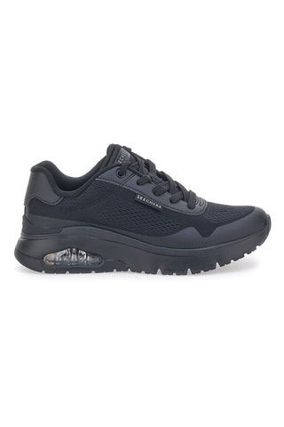 Črni veganski superge s platformo Skechers Uno Flex - Spring On Air